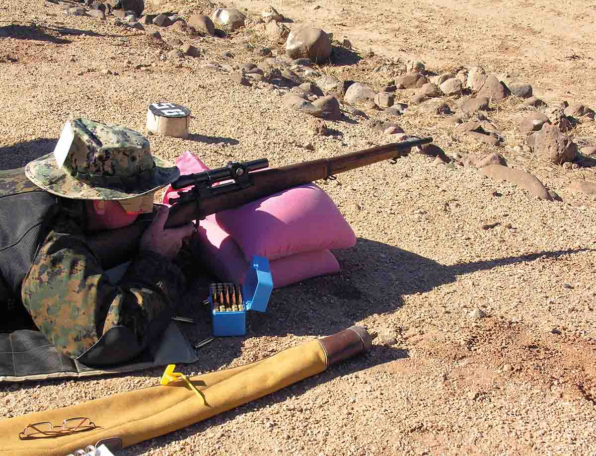 When shooting in competitions such as CMP sniper matches, sandbag rests are permitted, so competitors should practice from them.